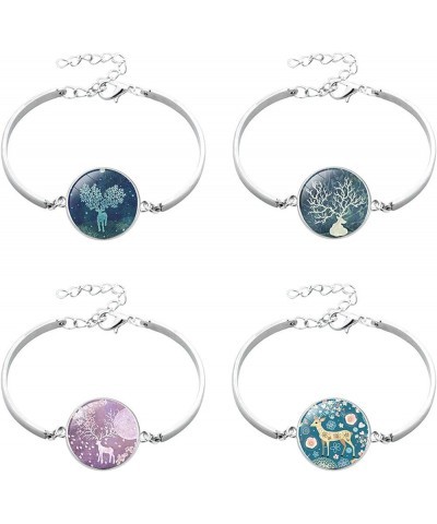 316L Stainless Steel Floating Memory Locket Bracelet,Various Styles and Colorful Silver Plated Charm Leather Bangles for Girl...