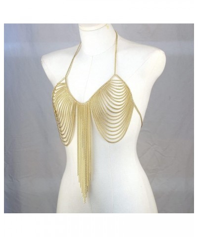 Summer Beach Bra Top Chain Sexy Bikini Accessories Body Chains for Women Golden Necklace Girl Party Jewelry gold $8.66 Body J...