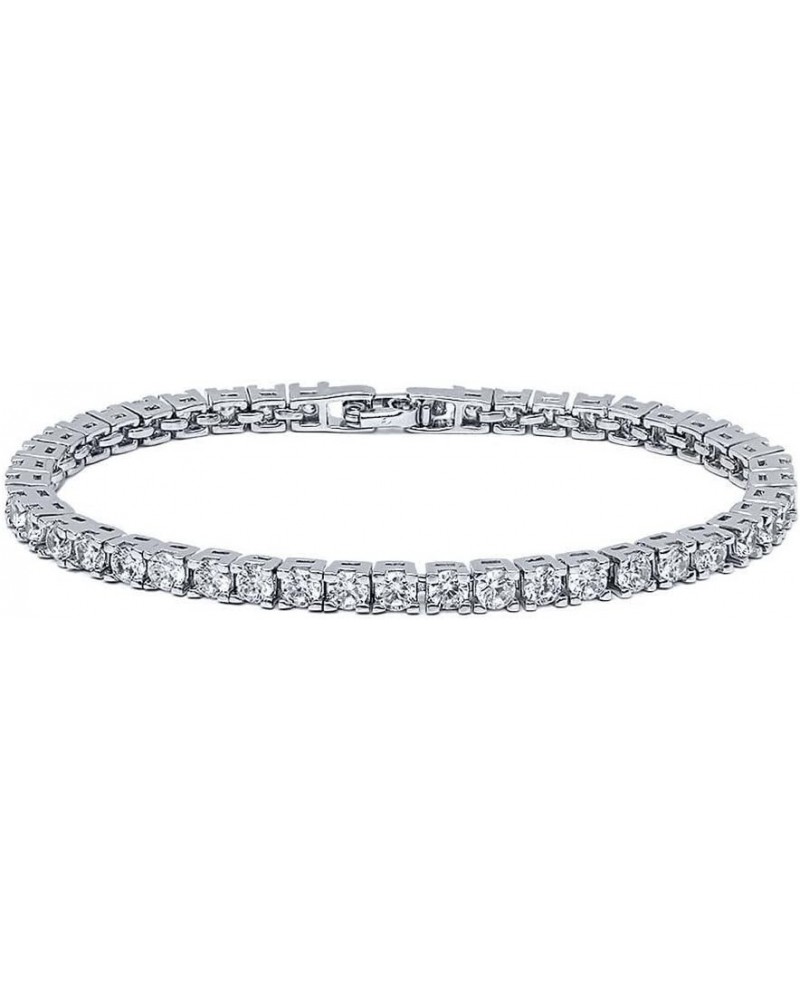 12.00 carat 4mm Clear Diamonique CZ 14k Gold Plated Tennis Bracelets Gold bracelet for Women $11.17 Bracelets