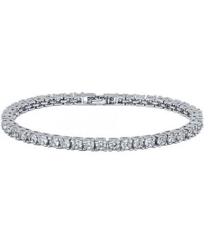 12.00 carat 4mm Clear Diamonique CZ 14k Gold Plated Tennis Bracelets Gold bracelet for Women $11.17 Bracelets