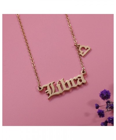 Zodiac Necklace,Zodiac Sign Pendant Necklace for Women,18K Gold Plated Silver Taurus $10.43 Necklaces