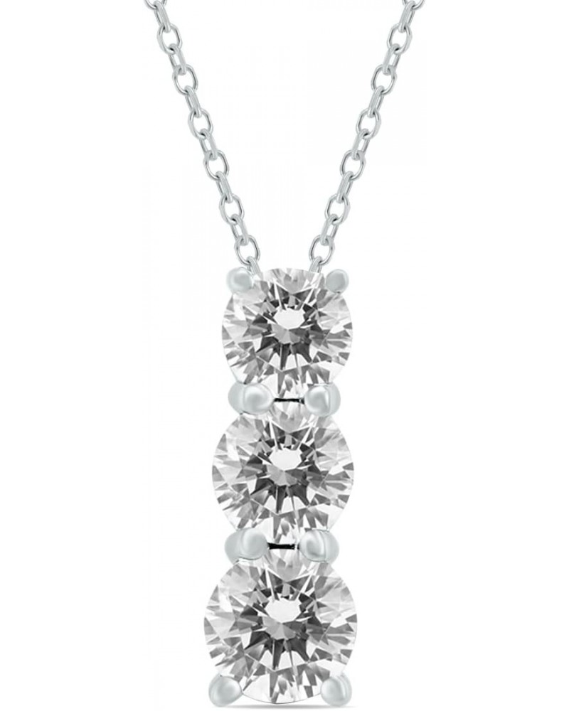 Certified 1/4ctw - 1ctw Three Stone Diamond Pendant Available in 14K White Gold and 14K Yellow Gold $73.60 Pendants