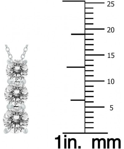 Certified 1/4ctw - 1ctw Three Stone Diamond Pendant Available in 14K White Gold and 14K Yellow Gold $73.60 Pendants