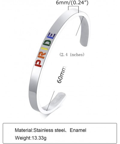 Rainbow LGBT pride bracelet Gay pride bracelet Mens womens cuff bracelet Bestfriend bracelet Pride stuff for gay Lesbian and ...