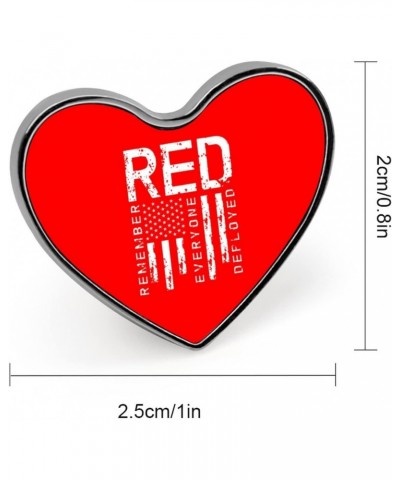 Remember Everyone Deployed Military R.E.D Trendy Heart Brooches Elegant Lapel Pins Art Badge for Men Women Jewelry $13.56 Bro...