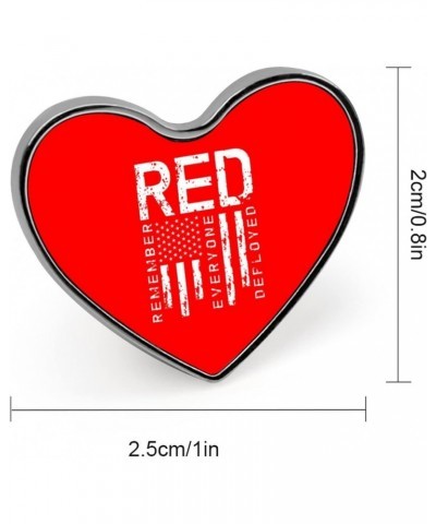 Remember Everyone Deployed Military R.E.D Trendy Heart Brooches Elegant Lapel Pins Art Badge for Men Women Jewelry $13.56 Bro...