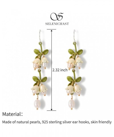 Lily of the Valley Earrings Drop Dangle Lily Earrings for Valentines Day Gifts Jewelry lily 7 $14.08 Earrings