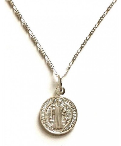 925 Sterling Silver Saint Benedict Necklace 18" Long 24X15mm / 925 Plata ESTERLINA Cadena DE SAN Benito 18" Largo $17.69 Neck...