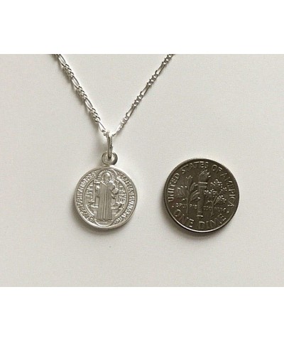 925 Sterling Silver Saint Benedict Necklace 18" Long 24X15mm / 925 Plata ESTERLINA Cadena DE SAN Benito 18" Largo $17.69 Neck...