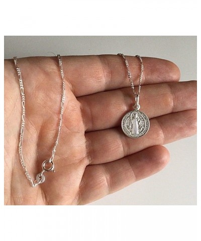 925 Sterling Silver Saint Benedict Necklace 18" Long 24X15mm / 925 Plata ESTERLINA Cadena DE SAN Benito 18" Largo $17.69 Neck...