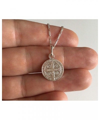 925 Sterling Silver Saint Benedict Necklace 18" Long 24X15mm / 925 Plata ESTERLINA Cadena DE SAN Benito 18" Largo $17.69 Neck...