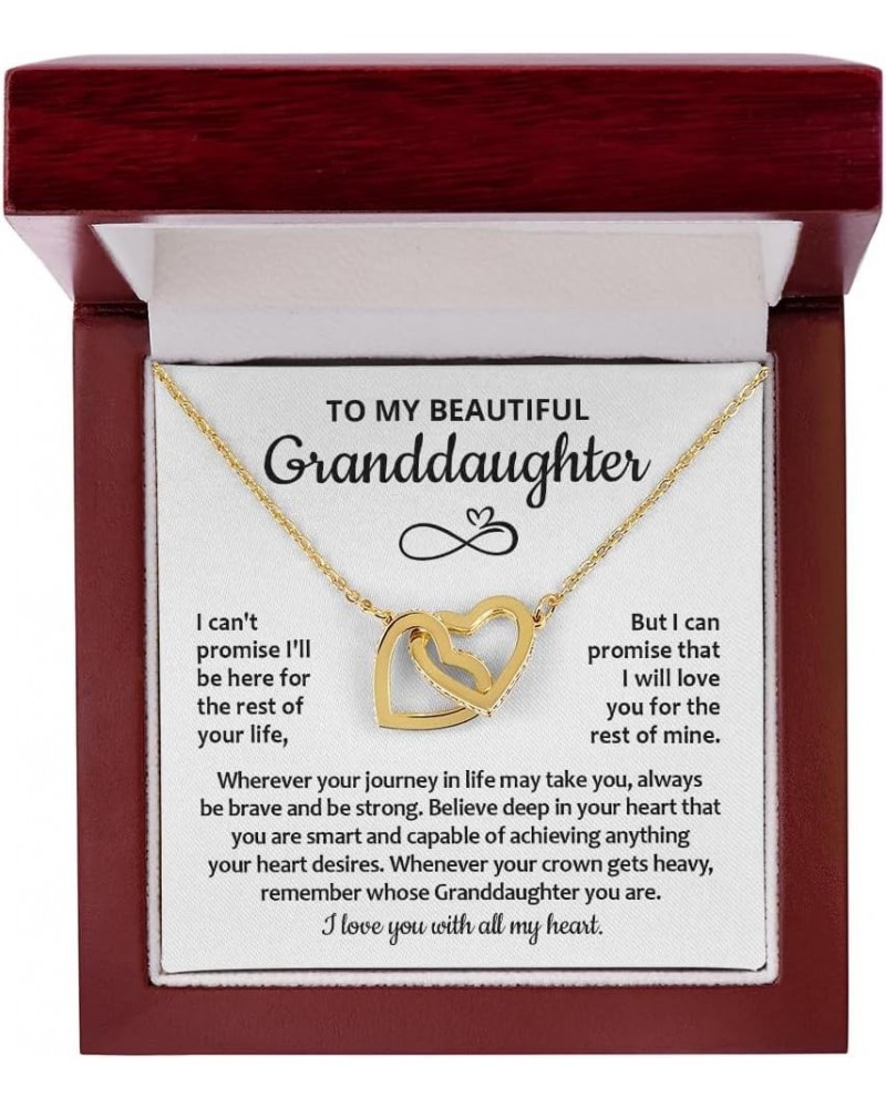 To My Granddaughter Necklace, Granddaughter Gifts From Grandma Grandmother Or Grandpa Grandfather, Jewelry Gifts For Granddau...