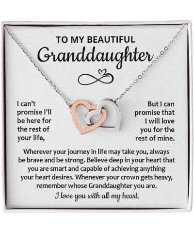 To My Granddaughter Necklace, Granddaughter Gifts From Grandma Grandmother Or Grandpa Grandfather, Jewelry Gifts For Granddau...