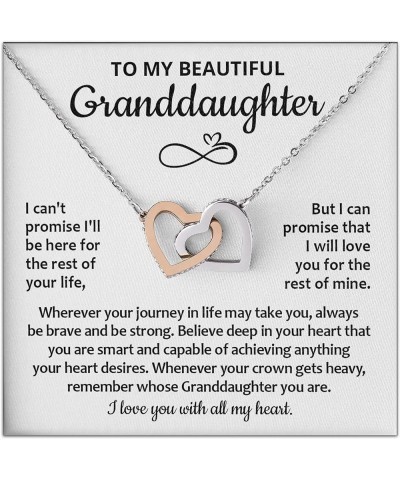 To My Granddaughter Necklace, Granddaughter Gifts From Grandma Grandmother Or Grandpa Grandfather, Jewelry Gifts For Granddau...