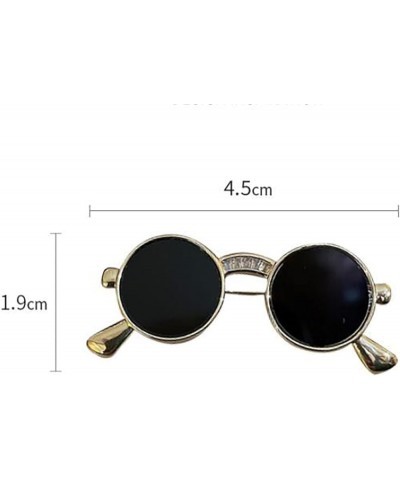 Fashion Vintage Gold Enamel Lapel Pins,Sunglasses Brooch Hat Decorative Pins Anti-Slip Neckline Brooch Suit Accessory Glasses...