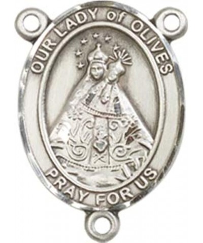 Sterling Silver Catholic Patron Saint Rosary Centerpiece Medal, 3/4 Inch Our Lady of Olives $39.21 Pendants