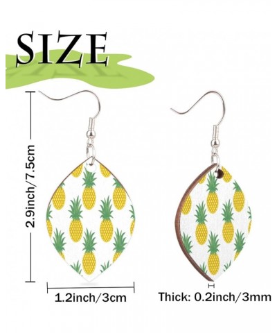 Sports Hand-drawn Basketball Earrings Leaf Dangle Earrings Lightweight Wooden Earrings Jewelry For women Girls Gift Tropical ...