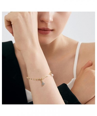 Charm Bracelets for Women 14K Yellow Gold Ankle Bracelet Anklet Evil Eye Star Star Shell Beads Wrist Chain Adjustable 7-11 in...