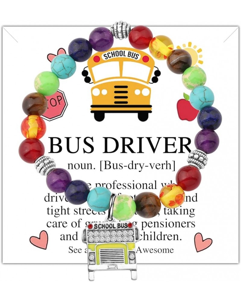 School Bus Driver Appreciation Gifts Bus Driver Charm Bracelet/Necklace Bus Driver Thank You Gift Retirement Gifts Bus Driver...