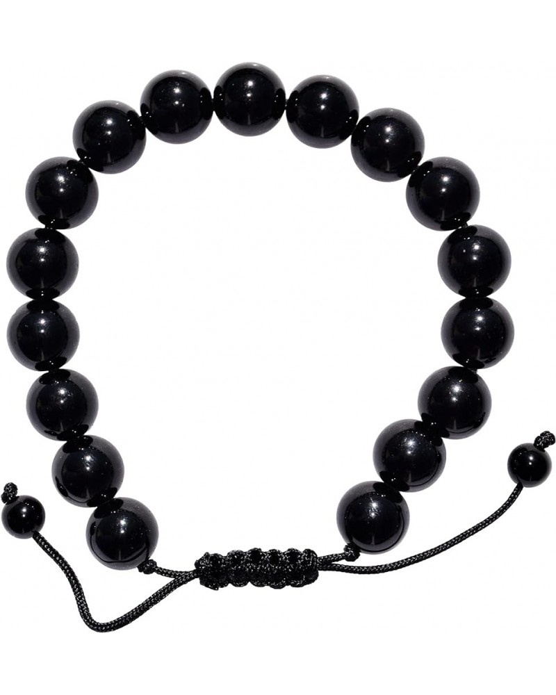 Metaphysical Bracelets - Gifts for Women Men Mom Kids Black Obsidian 10mm Adjustable $11.28 Bracelets