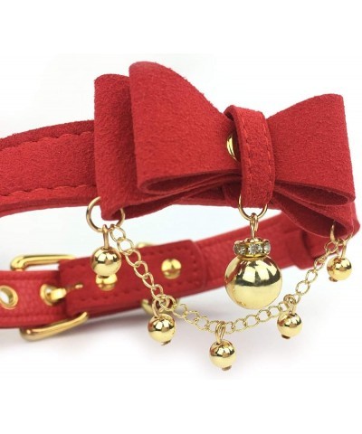 Bell Choker Collar Necklace Lolita Bow Collar Cat Kitty Velvet Necklace (V) Y2 $12.87 Necklaces