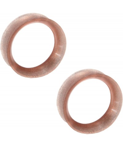 KAOS BRAND: Pair of Metallic Rose Gold Silicone Double Flared Skin Eyelets 1-1/4 $14.85 Body Jewelry