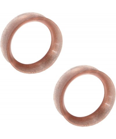 KAOS BRAND: Pair of Metallic Rose Gold Silicone Double Flared Skin Eyelets 1-1/4 $14.85 Body Jewelry