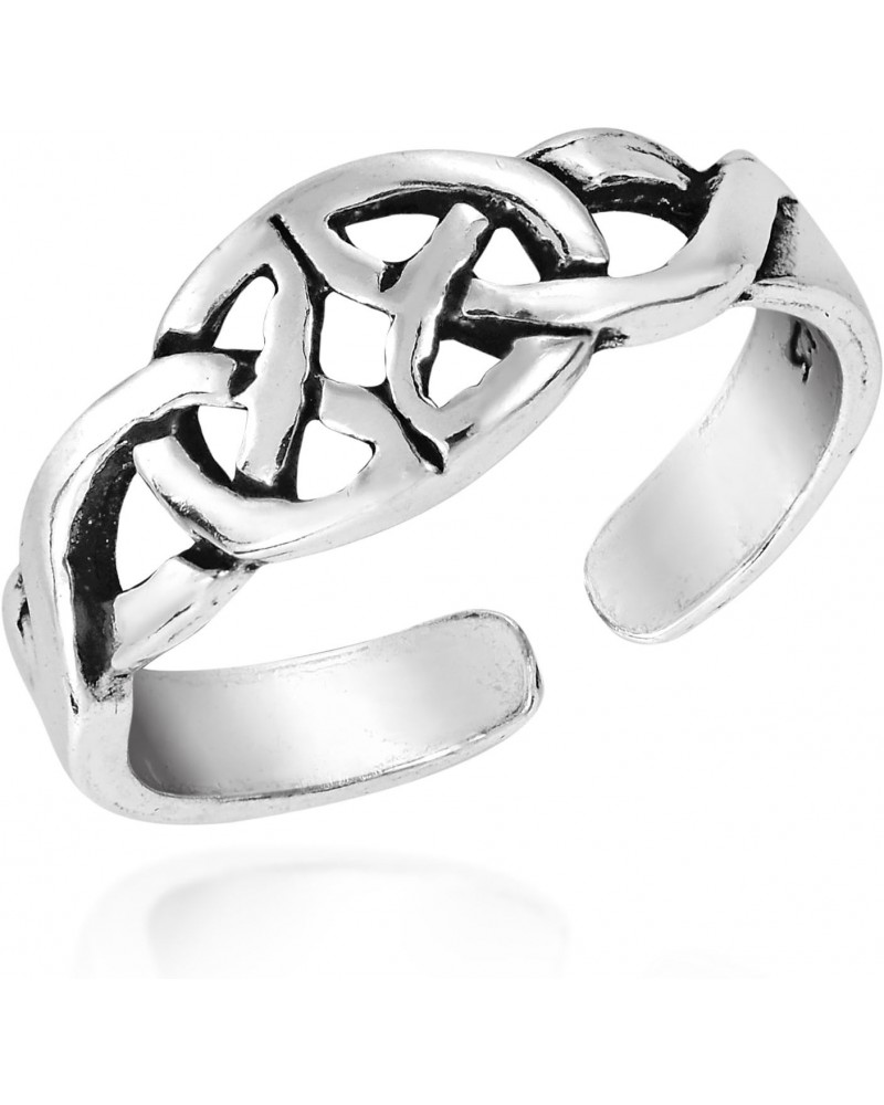 Mystical Never-ending Celtic Knot .925 Sterling Silver Toe or Pinky Ring | Sterling Silver Toe Rings | Pinky Ring for Women |...