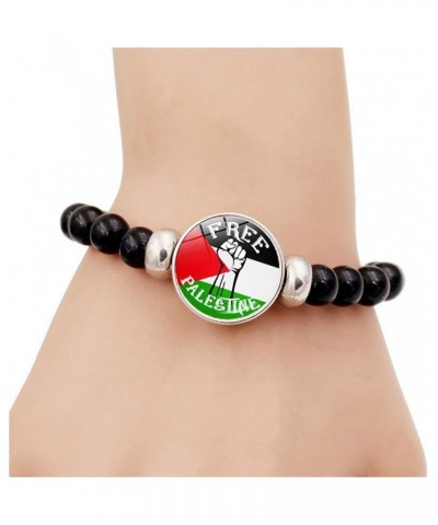 Palestine Flag Bracelet,Adjustable Bracelet Wristband Palestinian Flag Jewelry for Women Men,Adjustable Palestinian Flag Wris...