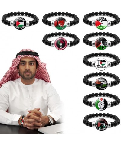 Palestine Flag Bracelet,Adjustable Bracelet Wristband Palestinian Flag Jewelry for Women Men,Adjustable Palestinian Flag Wris...