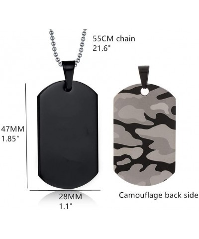 Medical Alert Necklaces for Men Women Stainless Steel Camo Military Dog Tag Emergency ID Identification Pendant Necklace Heal...