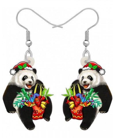 Acrylic Christmas Cute Panda Bear Earrings Dangle Jewelry For Women Teen Girls Charm Gifts Ebony $6.47 Earrings