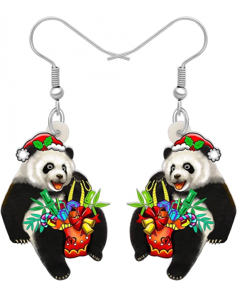 Acrylic Christmas Cute Panda Bear Earrings Dangle Jewelry For Women Teen Girls Charm Gifts Ebony $6.47 Earrings