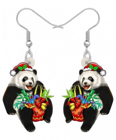 Acrylic Christmas Cute Panda Bear Earrings Dangle Jewelry For Women Teen Girls Charm Gifts Ebony $6.47 Earrings