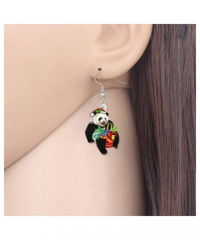 Acrylic Christmas Cute Panda Bear Earrings Dangle Jewelry For Women Teen Girls Charm Gifts Ebony $6.47 Earrings