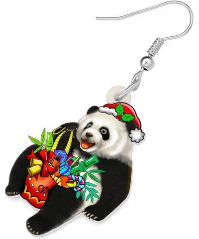 Acrylic Christmas Cute Panda Bear Earrings Dangle Jewelry For Women Teen Girls Charm Gifts Ebony $6.47 Earrings