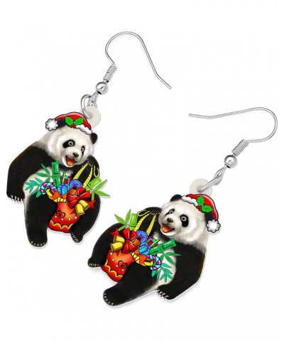 Acrylic Christmas Cute Panda Bear Earrings Dangle Jewelry For Women Teen Girls Charm Gifts Ebony $6.47 Earrings