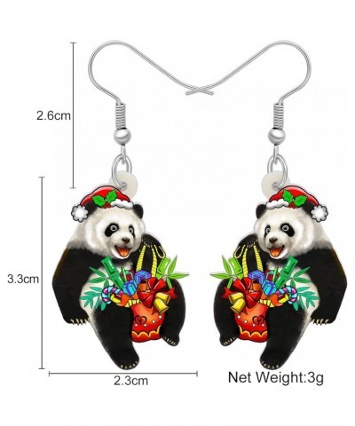 Acrylic Christmas Cute Panda Bear Earrings Dangle Jewelry For Women Teen Girls Charm Gifts Ebony $6.47 Earrings