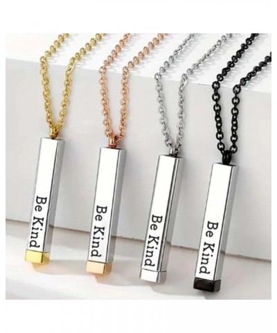 Be Kind...Of A Bitch - Hidden Message Necklace,Be Kind of a b Hidden Necklace,3D Engraving Vertical Bar Necklace,2024 Funny S...