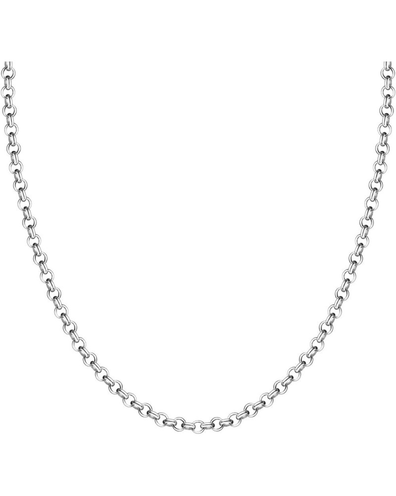 925 Sterling Silver Solid Round Rolo Chain Necklace For Women & Girls 1.5mm, 2mm - Made in Italy Comes With a Gift Box 22.0 I...