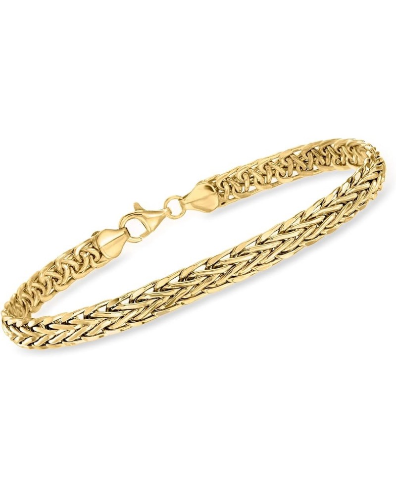 18kt Yellow Gold Wheat-Link Bracelet 8.0 Inches $210.00 Bracelets