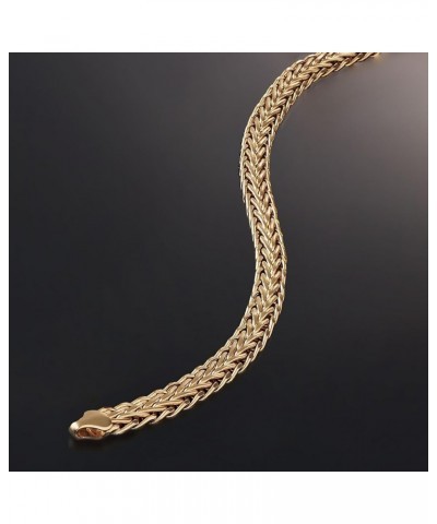 18kt Yellow Gold Wheat-Link Bracelet 8.0 Inches $210.00 Bracelets