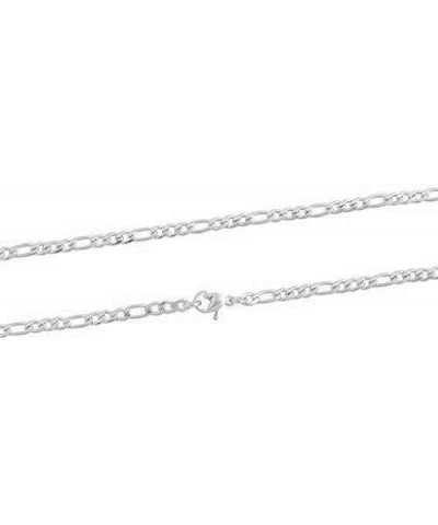 20 inch Figaro Link Chain Cross Necklace and Matching Bracelet, 20 Silver Crucifix $14.74 Necklaces