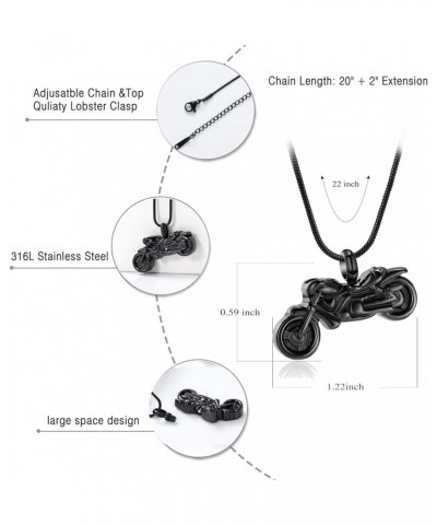 Motorcycle Cremation Jewelry Memorial Urn Necklace for Ashes Holder Funeral Keepsake Jewelry for Loved Ones Customize $12.11 ...