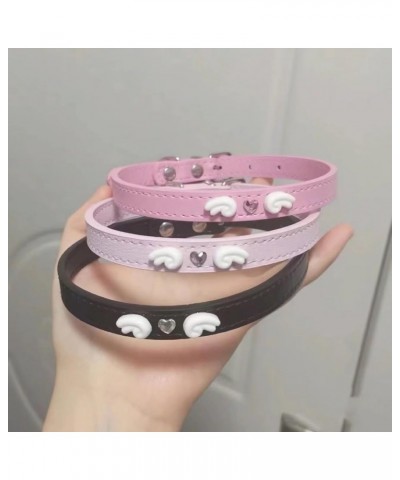 Love Heart Collar Choker Necklaces For Women Girls Punk PU Leather Necklace Adjustable Goth Choker Soft Collar Chain Jewelry ...