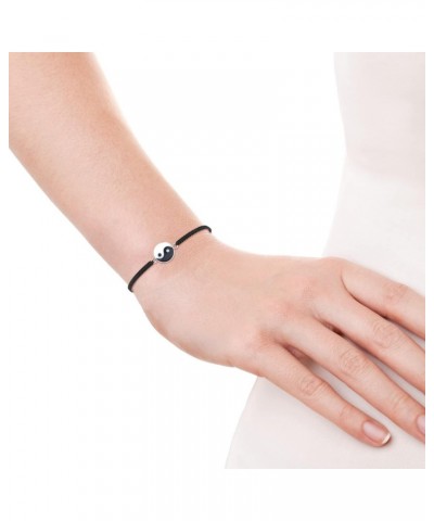 Balance of Life Yin and Yang Sterling Silver Charm Slide Bracelet $9.80 Bracelets