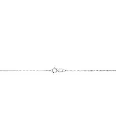 14k White Gold Box Chain Pendant Necklace for Women (0.6mm, 0.7mm, 0.8mm or 1mm/ lengths from 13 to 30 inches) 30 inch 0.6 mm...