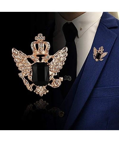 Elegant Sapphire Crown Double-Headed Eagle Wings Brooch Pin Badge Pin Charm Jewelry Accessories (Blue Silver) $12.49 Brooches...