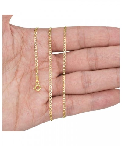 10k Yellow Gold Solid 2mm Anchor Mariner Link Chain Pendant Necklace, Womens Mens Jewelry 16" 18" 20" 22" 24" 26 20 $54.60 Ne...