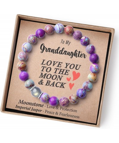 Natural Gemstone Bracelet Gifts for Daughter Mom Sister Niece Aunt Wife Girlfriend Grandma "Granddaughter $11.79 Bracelets